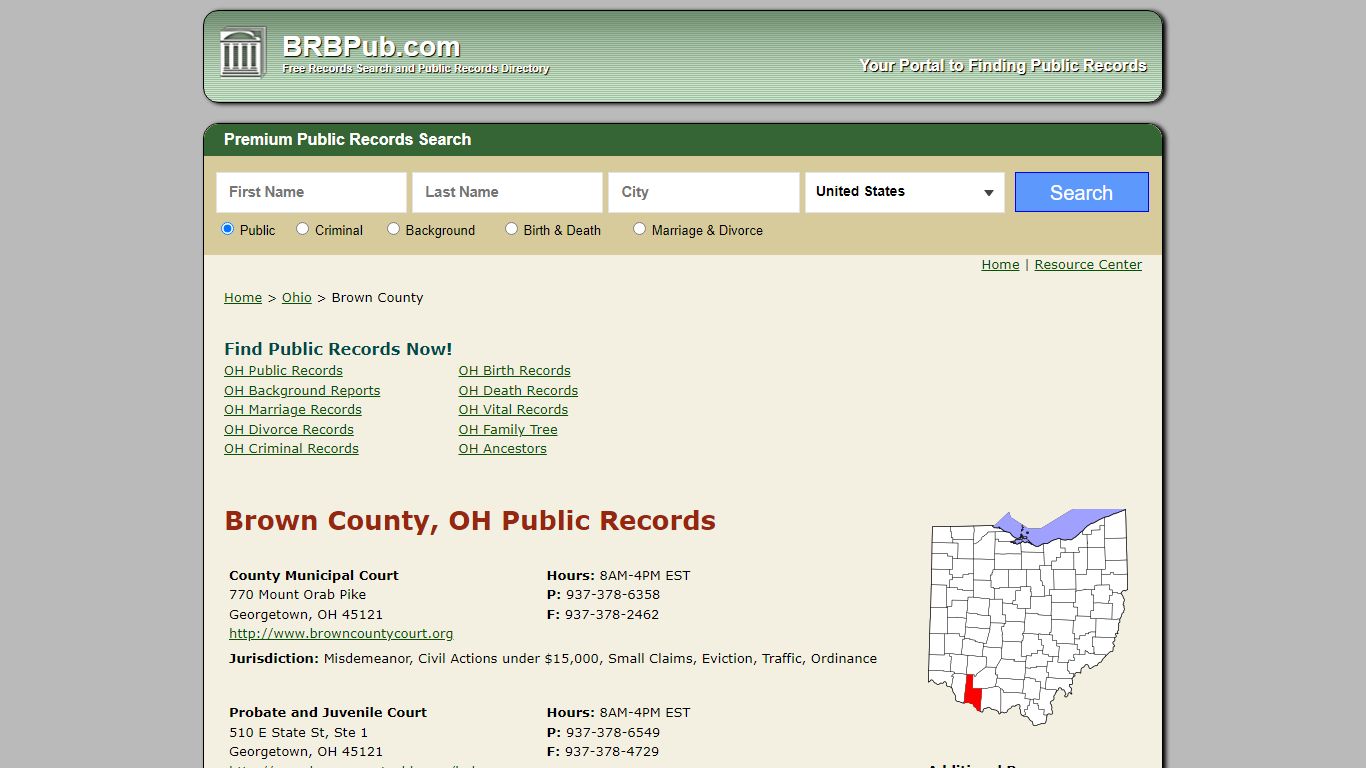 Brown County Public Records | Search Ohio Government Databases