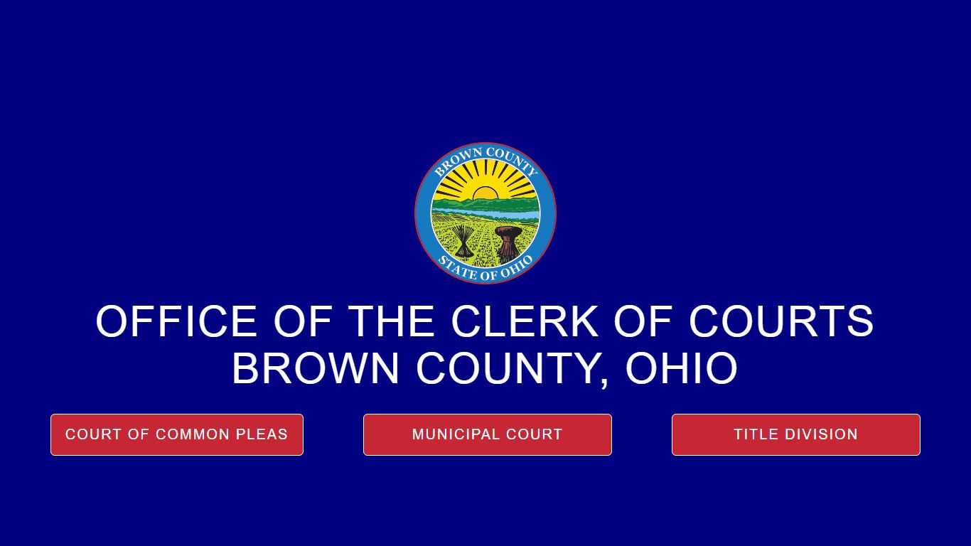 Clerk of Courts Brown County, Ohio